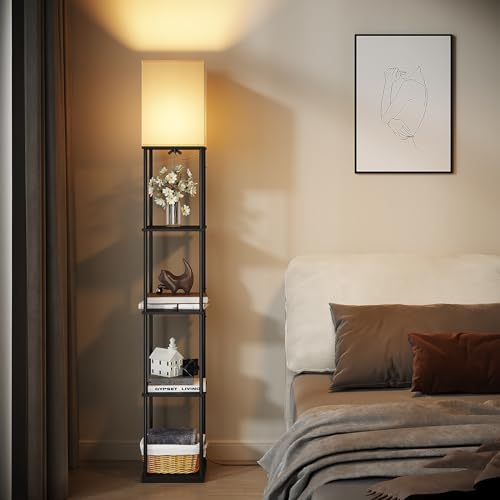 5 Tier Floor Lamp with Shelves