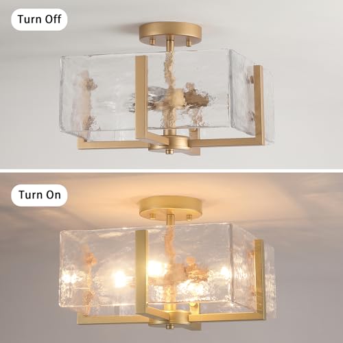 Gold Flush Mount Ceiling Light (4 Count)