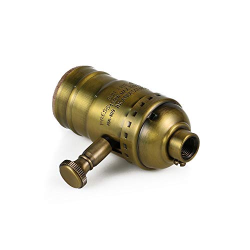 Antique Full Range Dimmer Socket Incandescent Lamp Holder Vintage Edison Pendant Light Socket E26 150 Watt 120 Volt