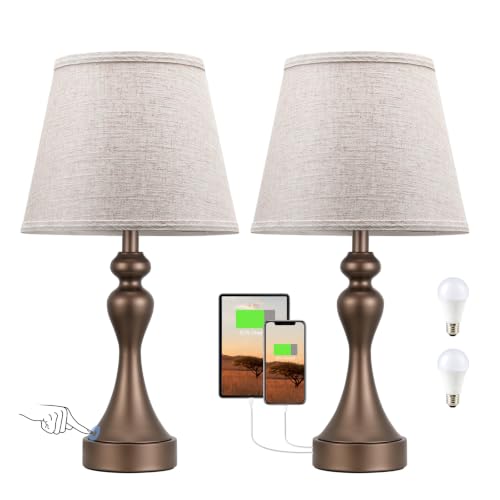 Touch Lamps for Nightstand (2 Count)