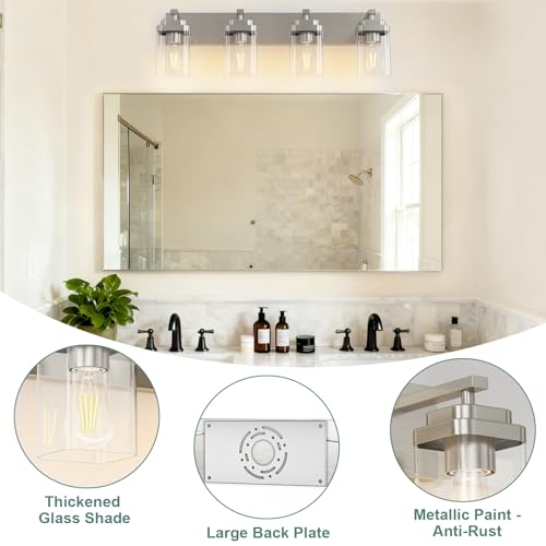 Brushed Nickel Bathroom Light Fixtures
