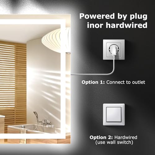 60"X40" LED Bathroom Mirror with Lights