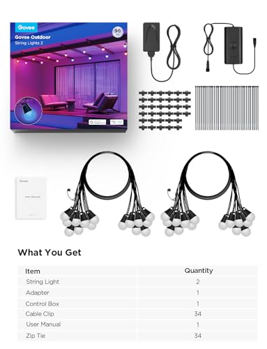Smart Outdoor String Lights 2 (96 Foot)