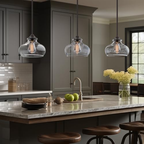 Harlow 9" Modern Schoolhouse Pendant Light for Ktichen Island