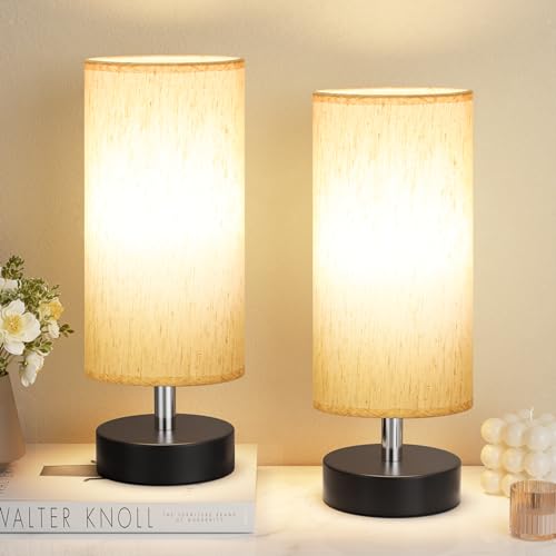Table Lamps Set of 2（Cream Shade (2 Count)