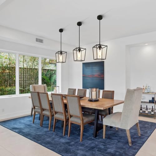 3 Pack Black Pendant Lights for Kitchen Island (3 Count)