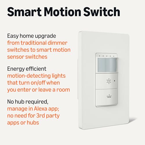 Smart Motion Sensor Dimmer Switch (2 Count)