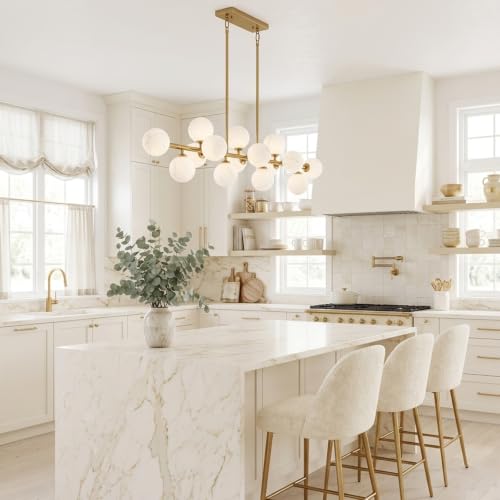 Mid Century Modern Chandelier Alabaster Pendant Light