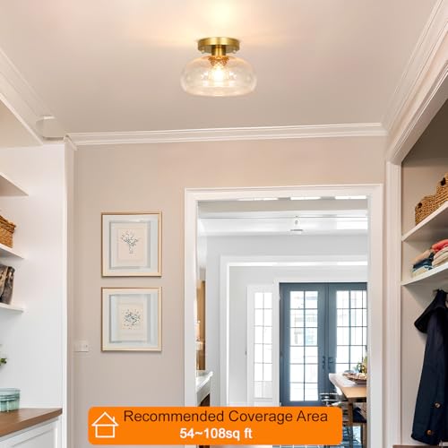 Modern Gold Semi Flush Mount Ceiling Light