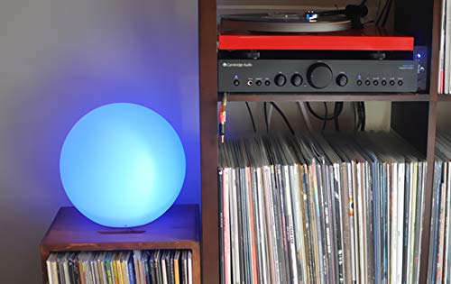 8-inch Ultra-Fun LED Glowing Ball Light w/Remote, RGB Color Changing Globe Mood Lamp, 16 Colors 8 Brightness 4 Lighting Modes, Waterproof, Rechargeable & AC Adapter Power, Stunning Light Orb