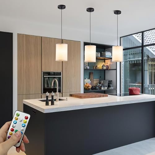 Battery Operated Pendant Light with Remote
