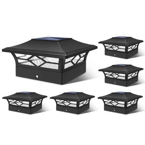 Solar Post Cap Lights Outdoor 6pack (6 Count)