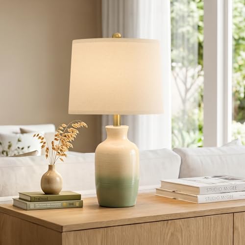 24'' Farmhouse Living Room Lamp with Soft Ombre Finish