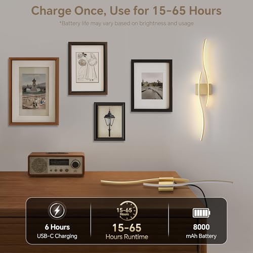 Wireless Wall Sconces Set of Two (2 Count)