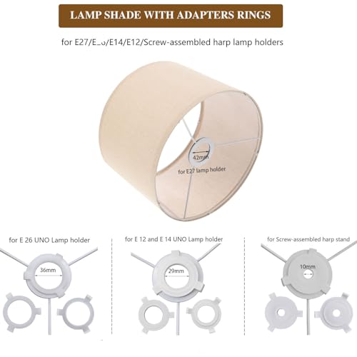 Cloth Lamp Shade Drum Lampshade Round lamp Shade Small Lamp Shades Fabric Lampshade for Table Lamp and Floor Light