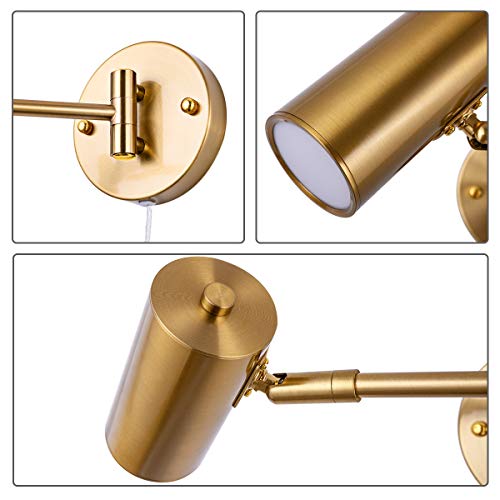 Gold Plug in Wall Sconces Set of 2 (2 Count)