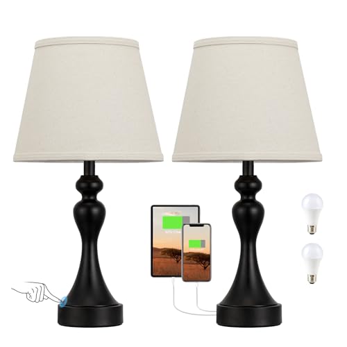 Touch Lamps for Nightstand (2 Count)