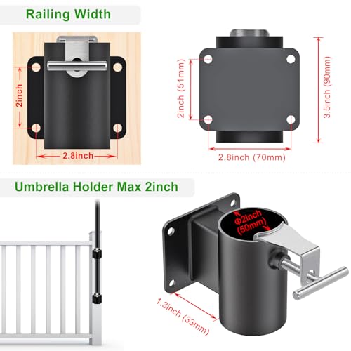 Deck Railing Umbrella Holder