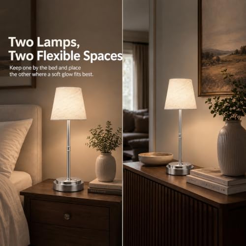 Cordless Table Lamps 2 Pack (2 Count)