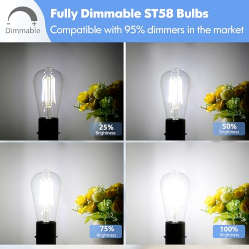 6 Pack 7W Dimmable LED Light Bulbs (6 Count)