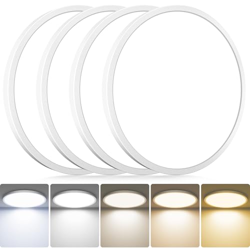 4Pack LED Flush Mount Ceiling Light Fixture (4 Count)