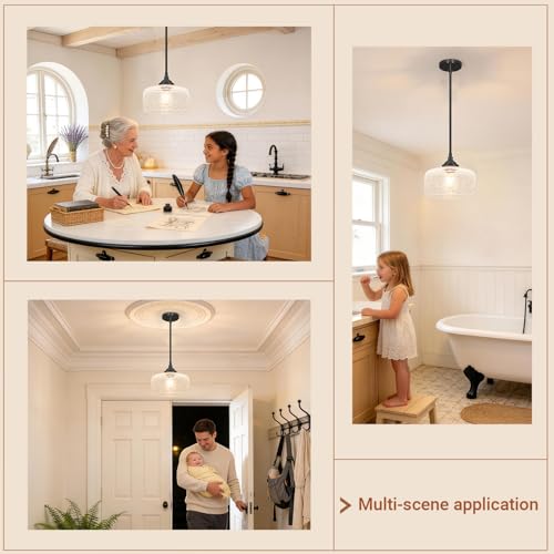 Black Vintage Pendant Lights Kitchen Island