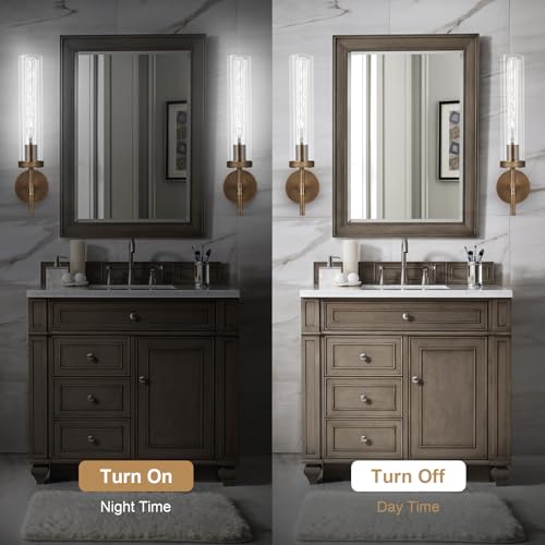 Bronze Wall Sconces Set of Two with White Lights (2 Count)