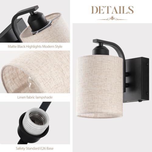 8 Inch Battery Operated Wall Sconces Set of 2 (2 Count)