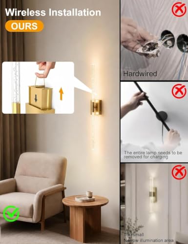 Rechargeable Wall Sconces Set of 2 (2 Count)