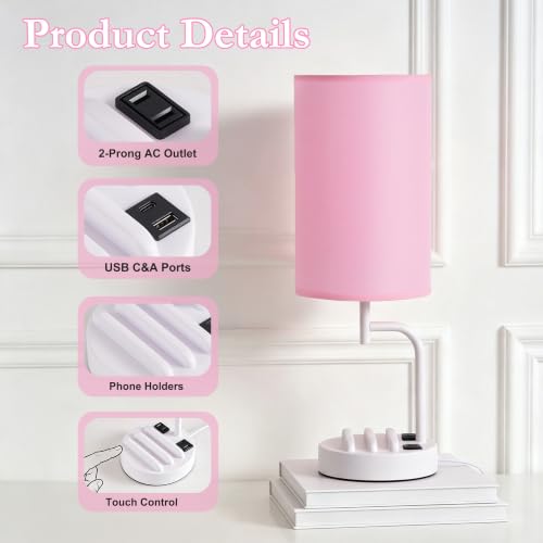 Touch Control USB Table Lamp with USB C