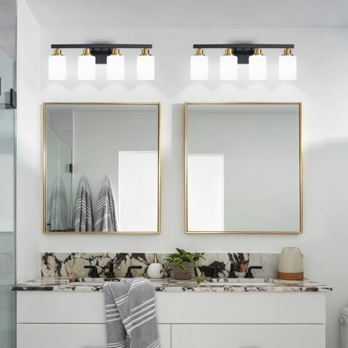Black and Gold Bathroom Light Fixtures 4