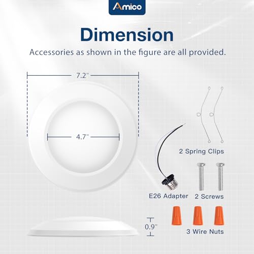 12 Pack 5 6 Inch LED Disk Lights (12 Count)