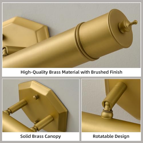 Brass Vintage Picture Light Hardwired