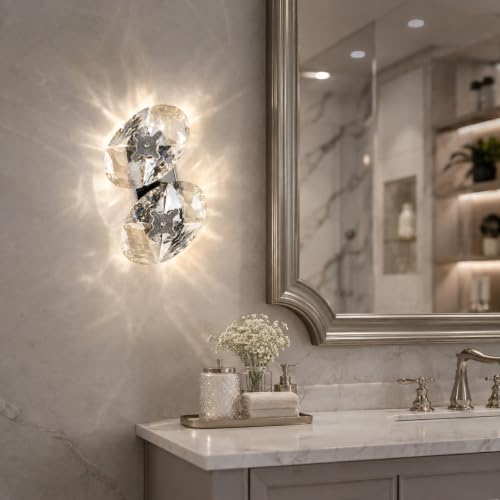 Crystal Chrome Wall Sconces