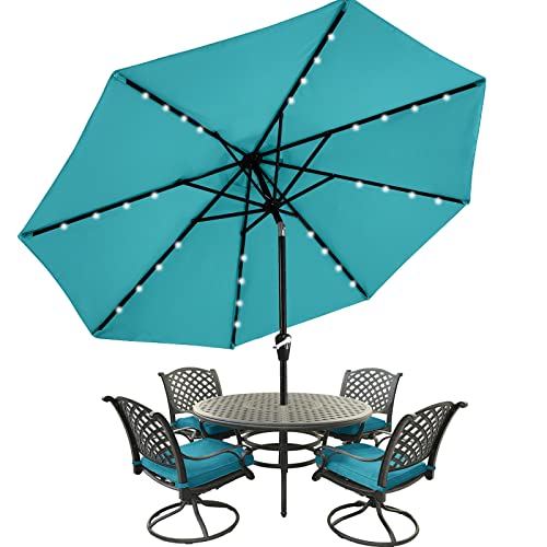 9ft Patio Umbrella with Solar Lights