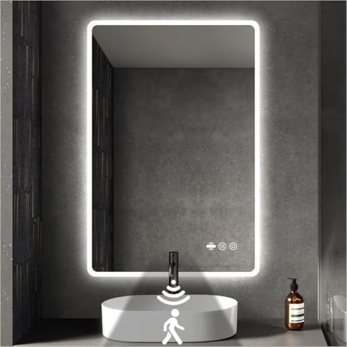24"X36" LED Mirror for Bathroom with Motion Sensor