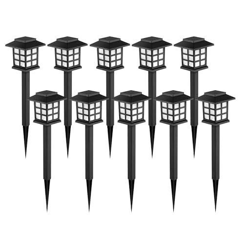 Solar Lights Outdoor Waterproof 10 Pack (6 Count)