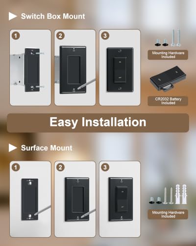 Wireless Light Switch and Receiver Kit