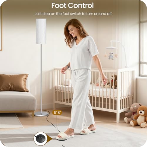 Dimmable Floor Lamps for Living Room with Remote and Foot Switch