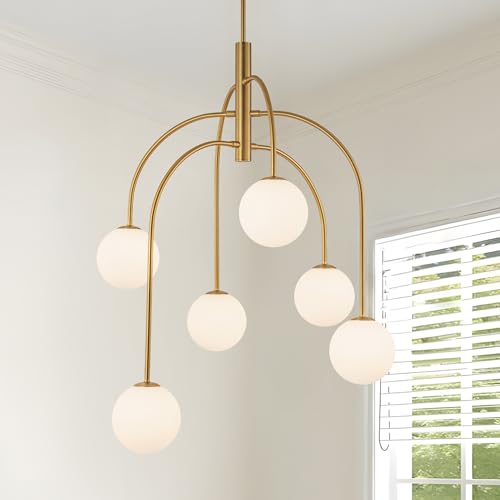 6 Lights Mid Century Modern Chandelier