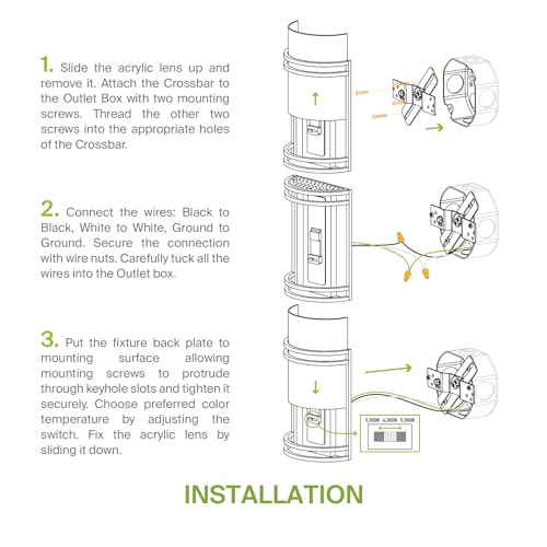 LED Indoor Wall Mount Light Fixture (4 Count)