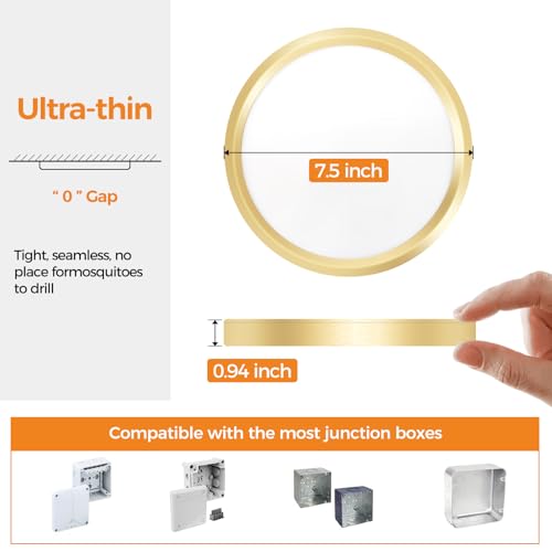 8PACK LED Flush Mount Ceiling Light Fixture (8 Count)