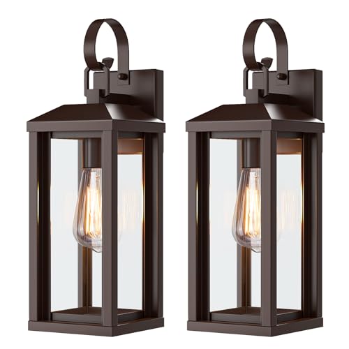 17" Brown Large Exterior Lighting Fixtures 2Pack (2 Count)