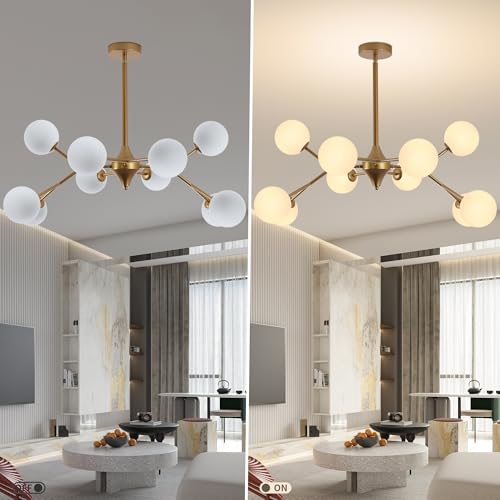 39" Reddsh Sand Gold Sputnik Chandelier 10