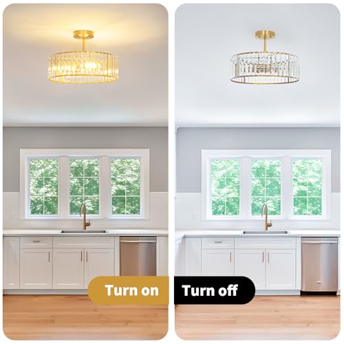 Modern Crystal Ceiling Light Fixture