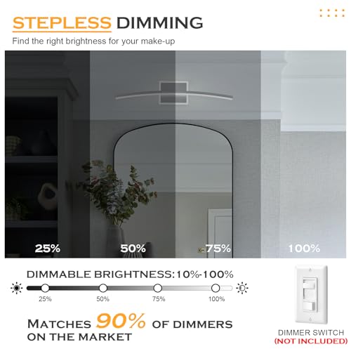 Modern LED Wall Sconce Silver Light Fixtures Over Mirror Modern Bath Wall Lighting for Bathroom