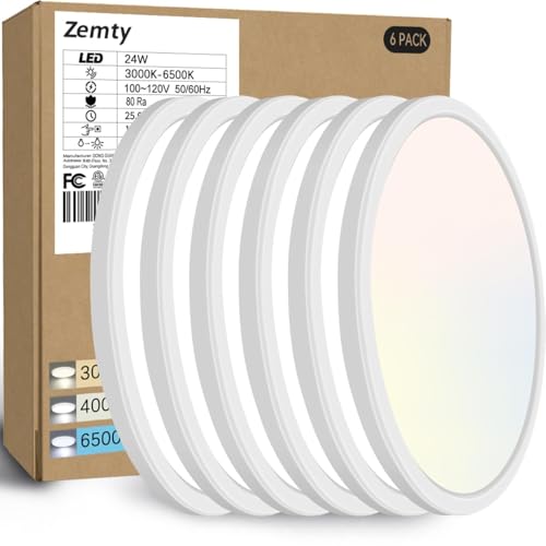 6Pack 12 Inch LED Flush Mount Ceiling Lights (6 Count)