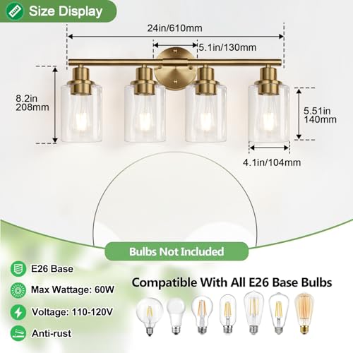 4 Light Bathroom Light Fixtures