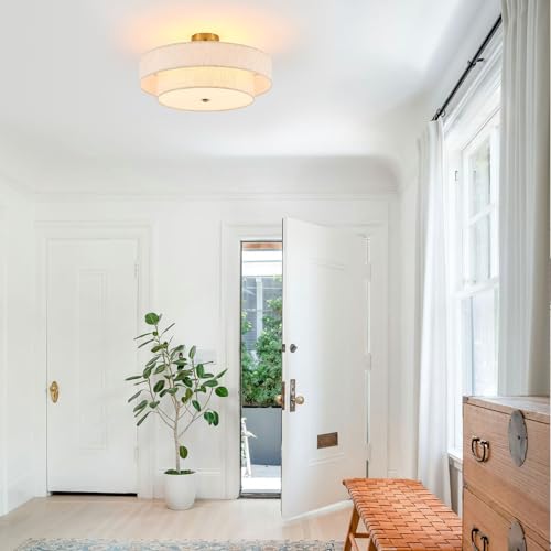 Modern Semi Flush Mount Ceiling Light 21.7" Modern Gold 4