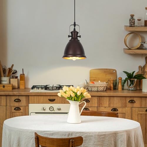 Brown Farmhouse Pendant Lights Kitchen Island 2 Packs (2 Count)